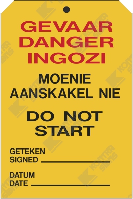 Gevaar Danger Ingozi