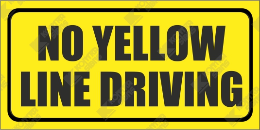 No Yellow Line Driving Reflective Vinyl