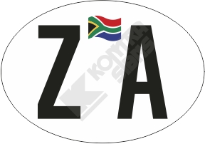 ZA - With SA Flag Vinyl decal